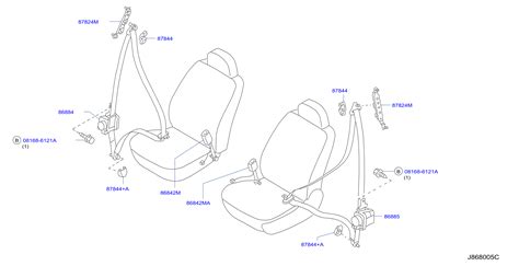 Infiniti Qx Sensory Seat Belt Receptacle Front W