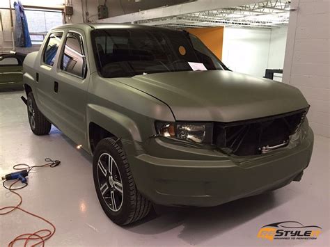 Matte Green Honda Ridgeline Honda Ridgeline Honda Ridgeline Custom Honda