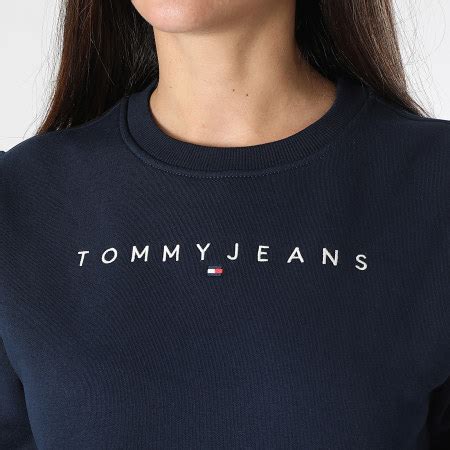 Tommy Jeans Sweat Crewneck Femme 7323 Bleu Marine