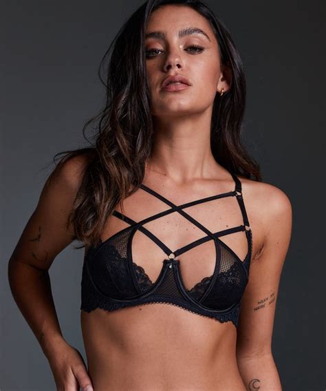 Hunkemöller Dames Lingerie Niet voorgevormde beugel bh Anna Zwart maat D80 bol