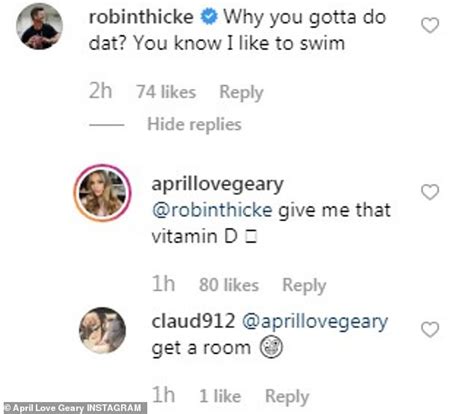 April Love Geary Flaunts Her Bikini Body In Floral Bathing Suit As She Poses In Her Bedroom