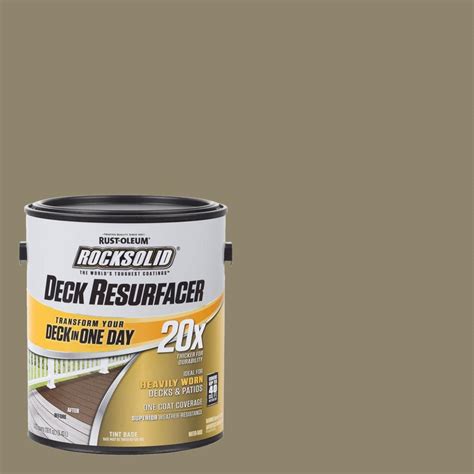 Rust Oleum RockSolid 1 Gal River Rock Exterior 20X Deck Resurfacer