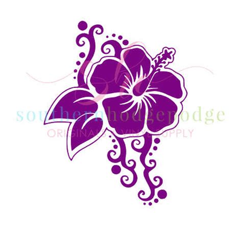 Hawaiian Flower Svg Design Svg File Svg Design Hibiscus Etsy