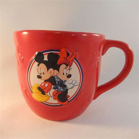 Disney 3d Coffee Mug Mickey Mouse Minnie Mouse Red Hallmark Ebay Disney Coffee Mugs Mickey