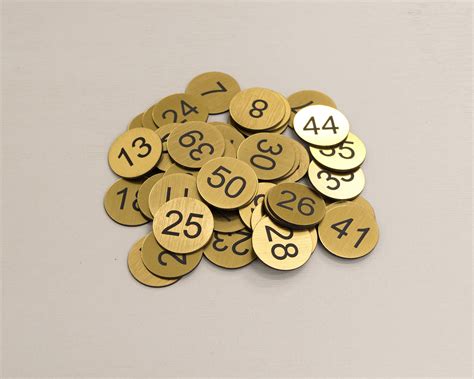 Set Of 50x3cm Custom Engraved Number Discs Uv Protected Self Etsy