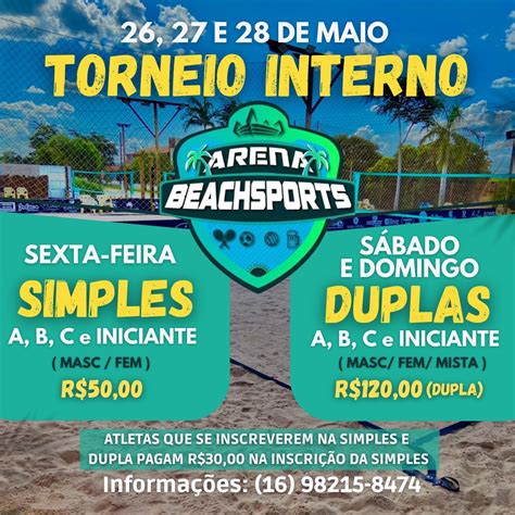 Torneio Interno Arena Beach Sports Torneio Fastis