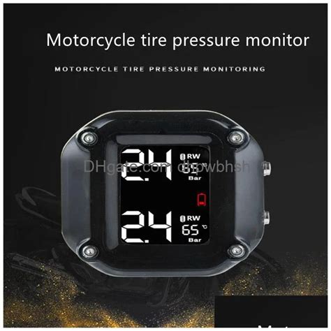 Motorcycle Tire Finder Pressure Sensors TPMS Monitoring System For 2