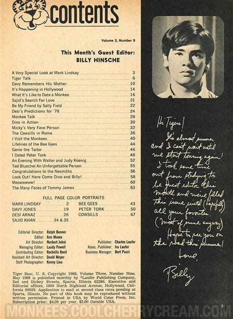 Tiger Beat May 1968 Sunshine Factory Monkees Fan Site