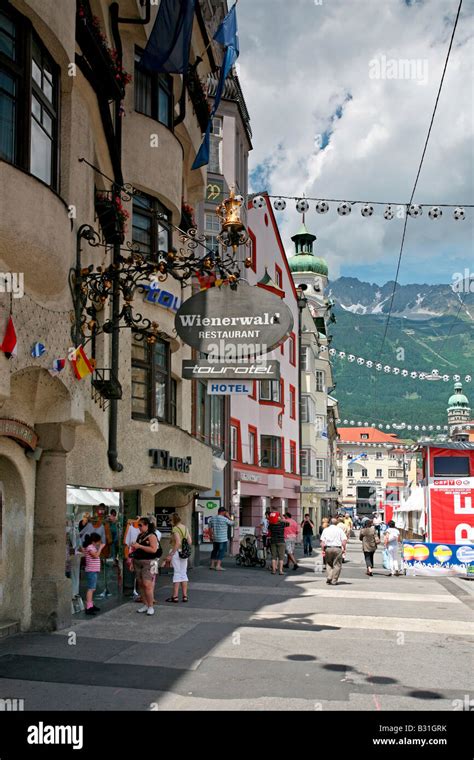 Innsbruck: Street in Old Town Stock Photo - Alamy