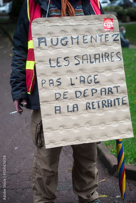 Mulhouse France 29 September 2022 People Protesting In The Street