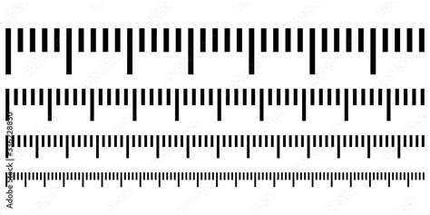 Measuring Scale Marking For Ruler Length Measurement Scale Chart