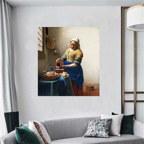 Cuadro Arte Clasico 75 X 66 La Lechera De Johannes Vermeer Cuotas Sin