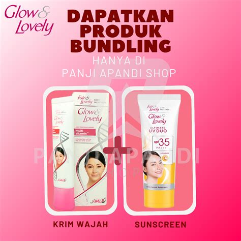 Jual Krim Pencerah Wajah Glow Lovely Dengan Multivitamin Krim Wajah