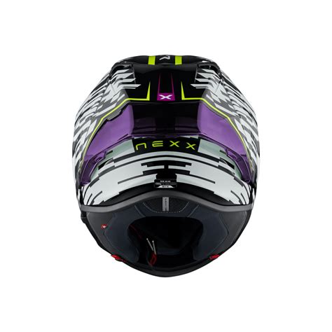 X R3R GLITCH RACER WHITE NEON BACK NEXX Helmets