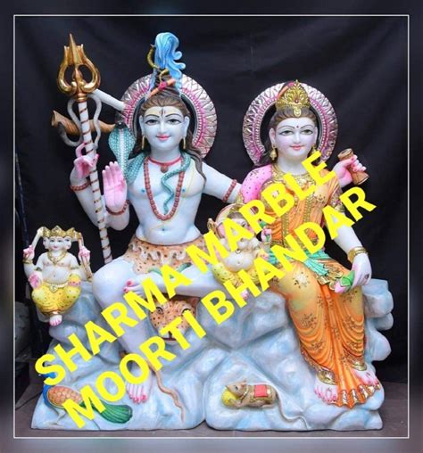 Hindu Pure White Marble Gauri Shankar Statue Temple At Rs 25000 In Jaipur