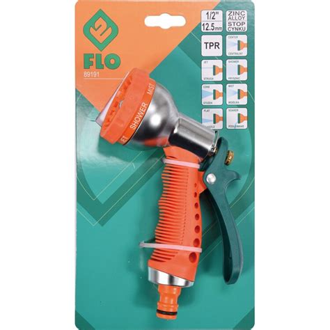 Pistol De Pulverizare Multifunctional Flo Plastic Metal Portocaliu