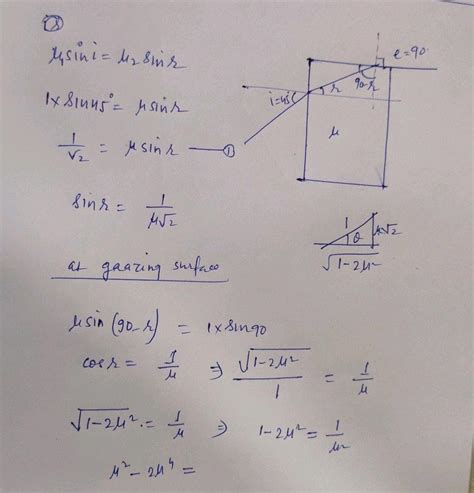 A Light Ray Is Incident At An Angle On Parallel Sided Glass Slab