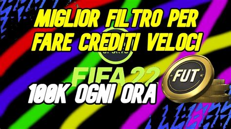 FILTRO PER FARE 100K OGNI ORA SU FIFA 22 CREDITI VELOCI E FACILI