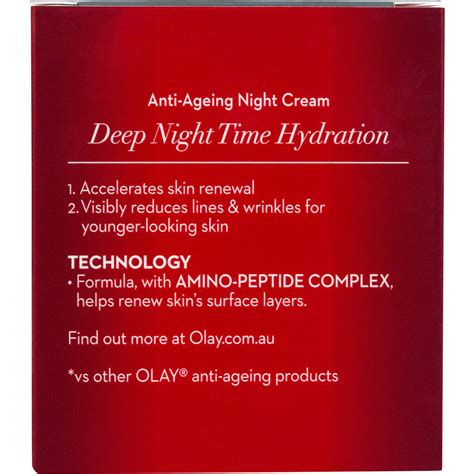 Olay Regenerist Night Face Moisturiser Cream G Woolworths