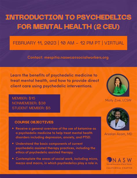 Introduction To Psychedelics For Mental Health Ceu On February