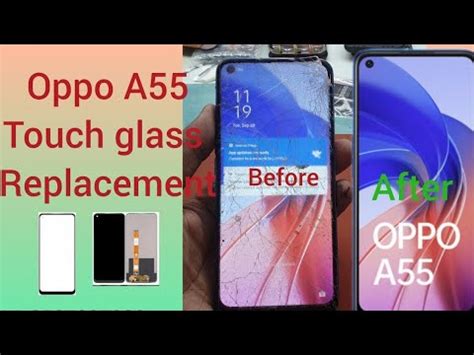 How To Fix Brocken Or Damage Oppo A55 Glass Screen Lcd Glass Change