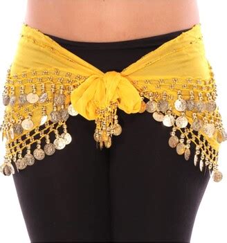 Generic Rows Belly Dancing Dance Hip Scarf Skirt Belt With Coins