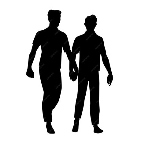 Free Vector Flat Design Couple Holding Hands Silhouette