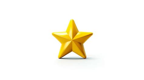 Premium AI Image Golden Star Isolated On A White Background