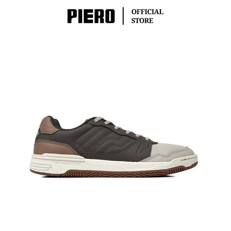 Jual Piero Sepatu Sneakers Pria Street T1 Elv Dark Grey Oyster Antique