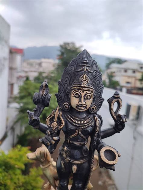 Schwarze Bhairav Statue 30 Cm Stehender Lord Kala Bhairava Etsyde