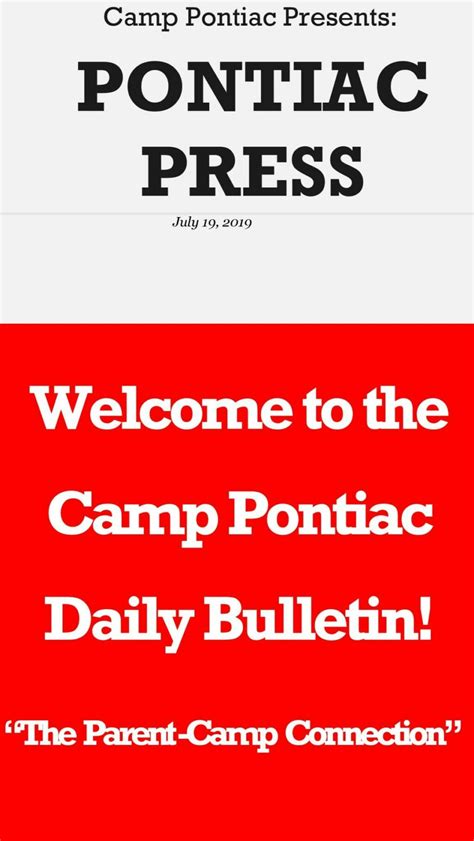 Blog - Camp Pontiac