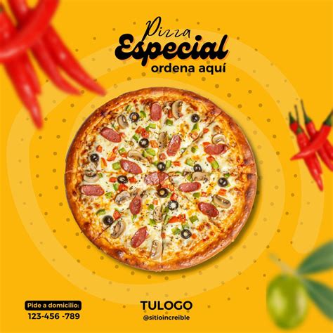 Plantillas Pizza Gratis Y Editables Canva