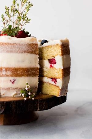 Vanilla Naked Cake Sally S Baking