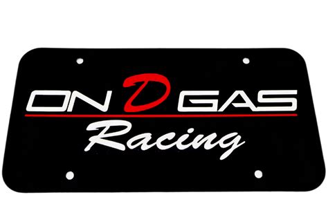 On D Gas Racing license plate (Original logo) – ONDGAS