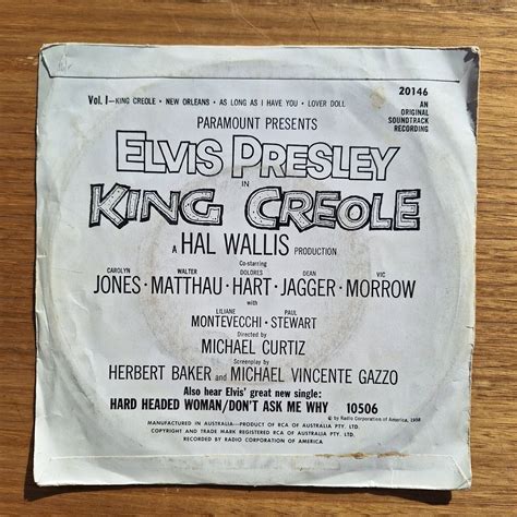 Elvis Presley King Creole Vol Vinyl Ep Australian Pressing