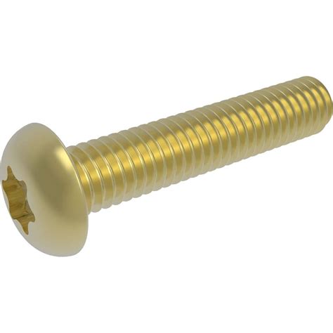 Buy M8 X 40mm T40 Torx Button Screws ISO 7380 Brass Accu