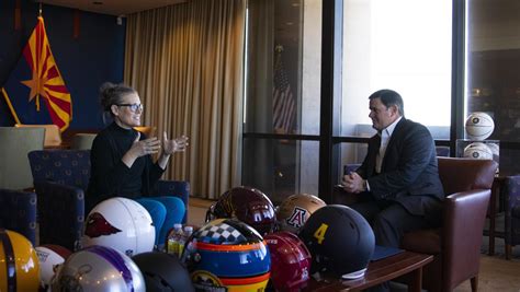 Republican Gov Doug Ducey Meets With Democrat Gov Elect Katie Hobbs