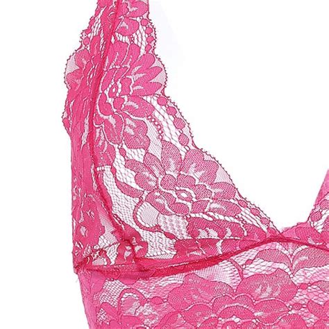 Sexy Women V Neck Lace Baby Doll Mesh Chemis Sleepwear Open Back Lingerie Power Day Sale