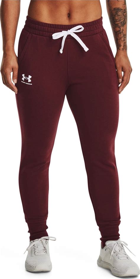 Spodnie Dresowe Damskie Rival Fleece Joggers Under Armour Czerwone