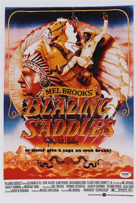 Gene Wilder Signed "Blazing Saddles" 12x18 Movie Poster Print (PSA COA) | Pristine Auction