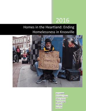 Fillable Online Homelessness In The Heartland Howard H Baker Jr