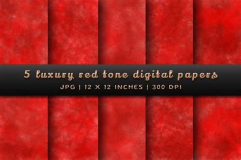 Luxury Red Tone Digital Papers Graphic By Pugazh Logan Creative Fabrica