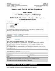 Bsbldr Assessment Task Harsh Brahmbhatt Docx Bsbldr