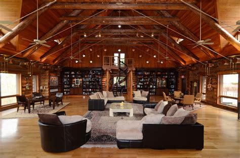Living Room | Barbara Mandrell Fontanel Log Cabin Mansion, N… | Flickr