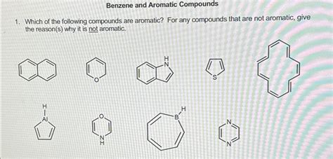 Solved Benzene And Aromatic CompoundsWhich Of The Following Chegg