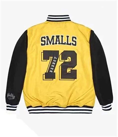 Yellow And Black Notorious B I G Bad Boy Varsity Jacket Jacket Makers