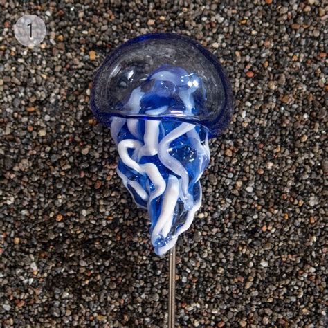 Hand Blown Glass Jellyfish Pin Sea Life Glass Art Jewelry Etsy