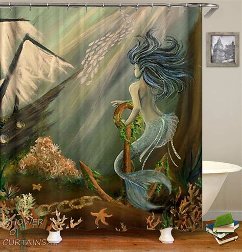 Mermaid Shower Curtain Collection Shower Of Curtains Tagged Ocean