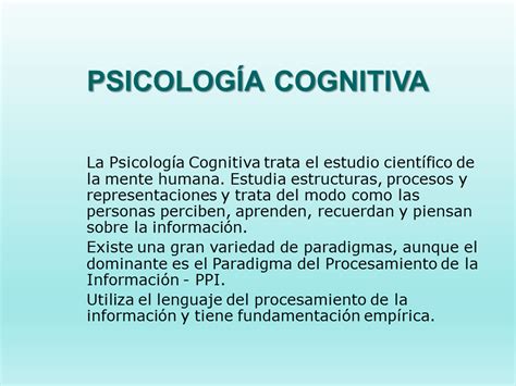 Psicolog A Cognitiva Y Percepci N