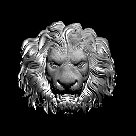 Lion Head 3D STL Model For CNC Router Files For Wood Relief Etsy